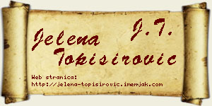 Jelena Topisirović vizit kartica